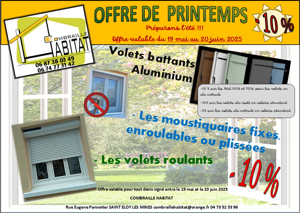 PROMO de Printemps !
